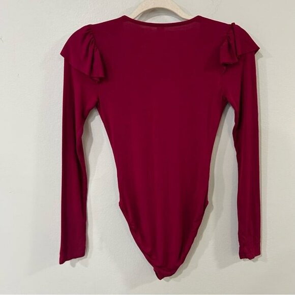 Urban Outfitters Out From Under Jasmine Ruffled Red Bodysuit Women’s Size XS - Picture 6 of 7